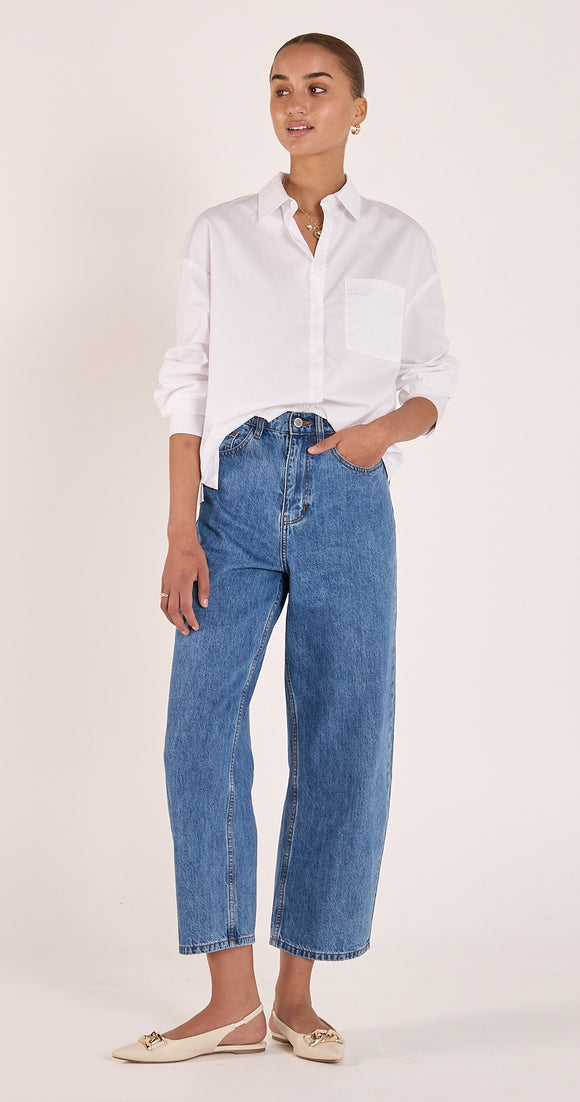Lola Cropped Barrel Jean