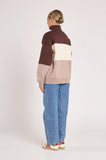 Varsity Sweater - Chocolate Mocha Stripe