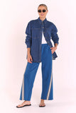 Noah Cropped Pant - Blue Twist
