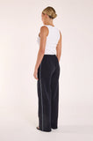 Noah Wide Pant - Navy Powder Blue Piping