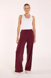 Noah Wide Pant - Plum Blue Stripe