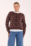 Farrah Cardi - Chocolate Blue Spot