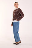 Farrah Cardi - Chocolate Blue Spot