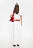 Sideline Jean - Porcelain & Crimson