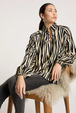 Bajau Button Shirt - Black & Savanna