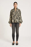 Bajau Button Shirt - Black & Savanna