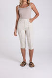 Sateen Capri Pant - Black & Sand
