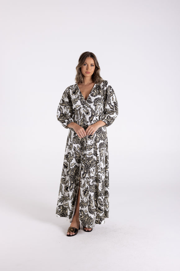 Katie Print Midi Dress