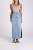 Jean Midi Skirt - Side Splits