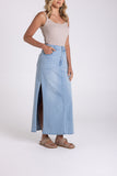 Jean Midi Skirt - Side Splits