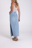 Jean Midi Skirt - Side Splits