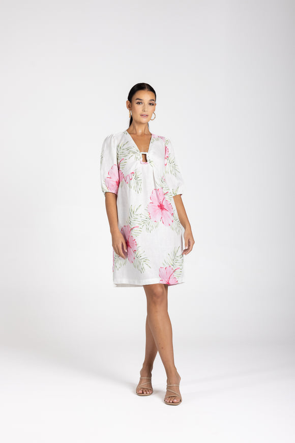 Tropical Print Short Dress