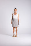 Tweed Linen Skirt - Dove