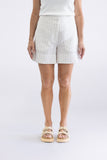 Amelia Stripe Short - Cornflower / White  &  Straw / White