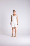 Gabby Jean Short - Denim Blue & White
