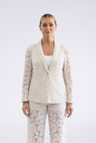Lace Blazer - Straw