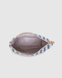 Nala Makeup Bag - Beige Stripe & Persian Blue Stripe