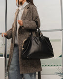 Hampton Tote Bag - Black & Chocolate
