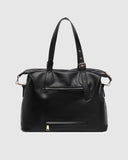 Hampton Tote Bag - Black & Chocolate