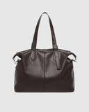 Hampton Tote Bag - Black & Chocolate