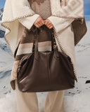 Hampton Tote Bag - Black & Chocolate