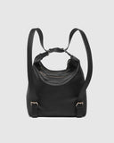 Miley Convertible Backpack - Black & Chocolate