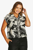 Palm Island Shirt - Black/Ecru