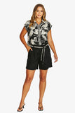 Palm Island Shirt - Black/Ecru