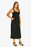 Wave Strap Dress - Black
