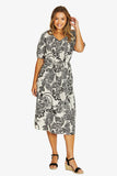 Bohemia Tie Dress - Black/Flax