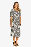 Bohemia Tie Dress - Black/Flax