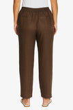 7/8 Linen Core Pant - Chocolate & Natural