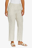 7/8 Linen Core Pant - Chocolate & Natural