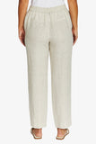 7/8 Linen Core Pant - Chocolate & Natural