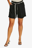 Contrast Stitch Short - Black & Nat Flax