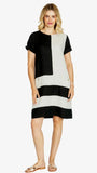 Carrie Colour Blok Dress - Agave & Desert