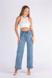 Jonie Wide Leg Jean - Mid Blue