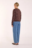 Farrah Cardi - Chocolate Blue Spot