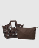 Montego Tote Bag - Chocolate & Nutmeg