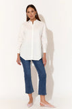 Dayna Side Split Shirt - White