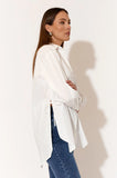 Dayna Side Split Shirt - White