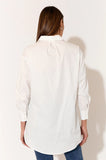 Dayna Side Split Shirt - White