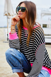 Retro Stripe Sweat