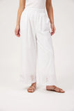 Larissa Broderie Pant - White