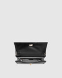 Delaney Clutch - Black & Suedette Chocolate