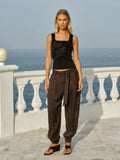 Esti Balloon Jogger - Black & Tan