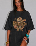 Wild at Last Call Tee - White & Charcoal