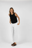 Fleetwood Linen Pant - Natural & White