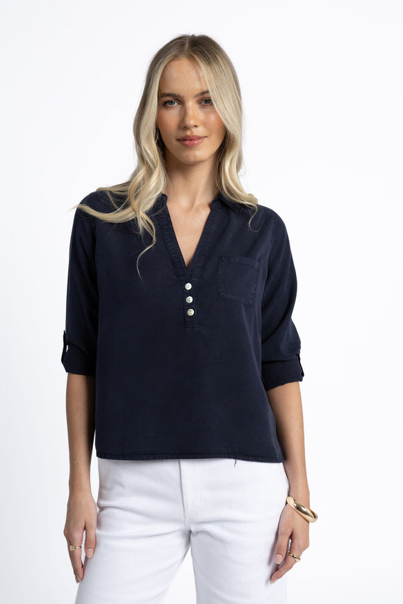 Leni Shirt - Green & Navy