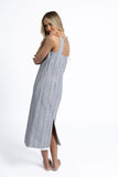 Blaire Stripe Dress - Blue/White